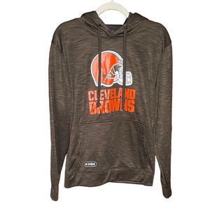 NFL Team Cleveland Browns Logo Brown Hoodie Men’s Small